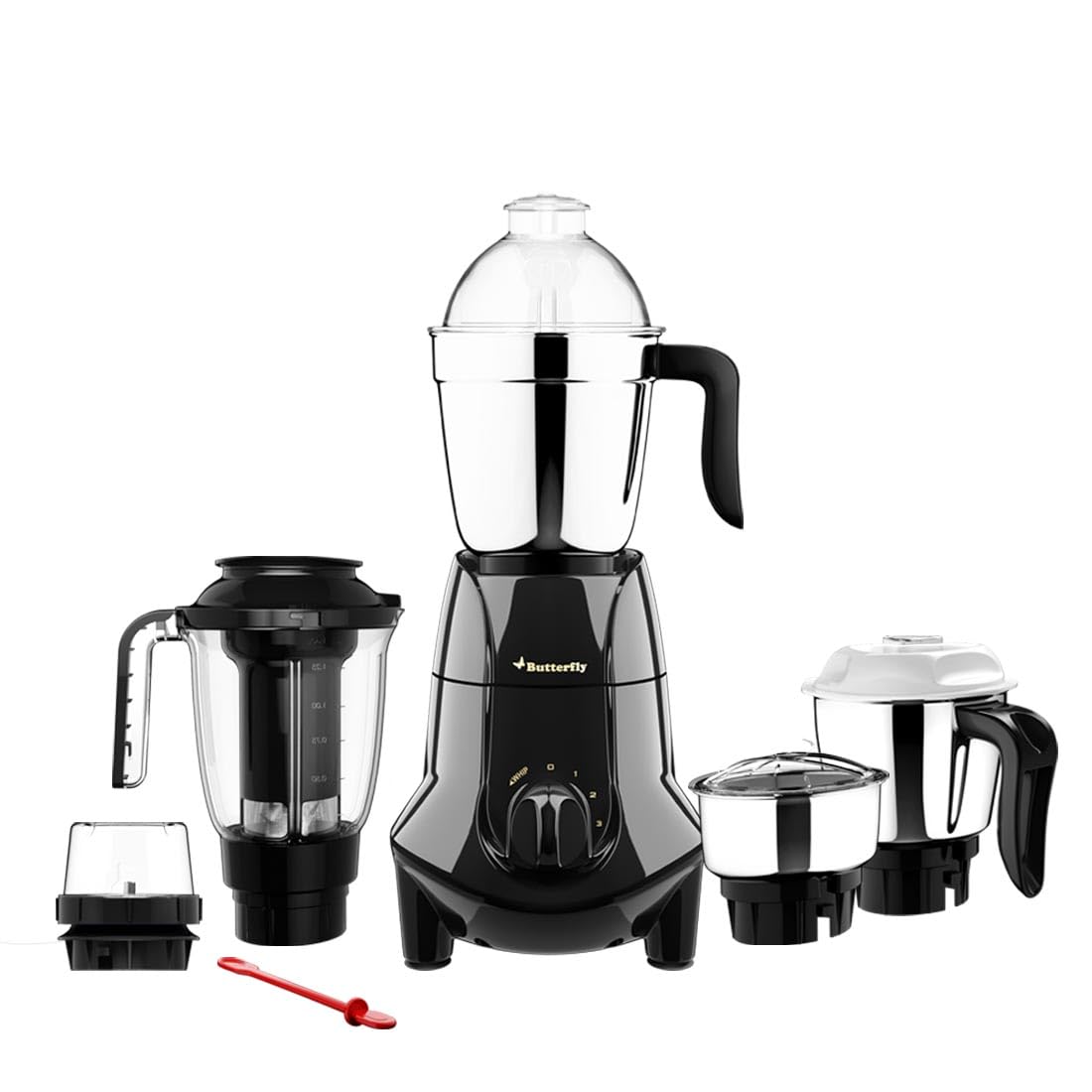 Butterfly Jet Elite Mixer Grinder, 750W, 4 Jars (Grey)
