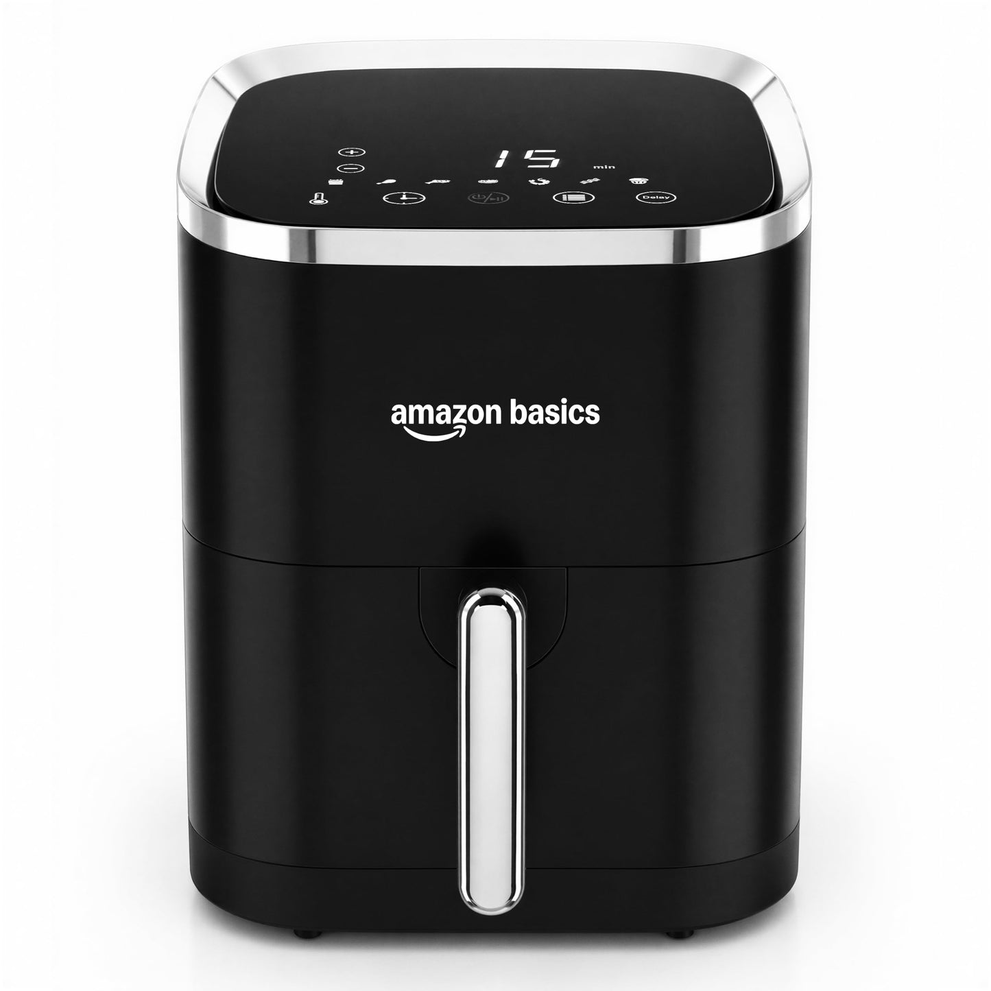Amazon Basics 3.5L Electric Air Fryer | 1200 W | Temp. Settings Up to 200°C | 7 Pre-set Options | 360° High Speed Air Circulation | Non-Stick Coated | Touch Control Display | 1 Year Warranty (Green)