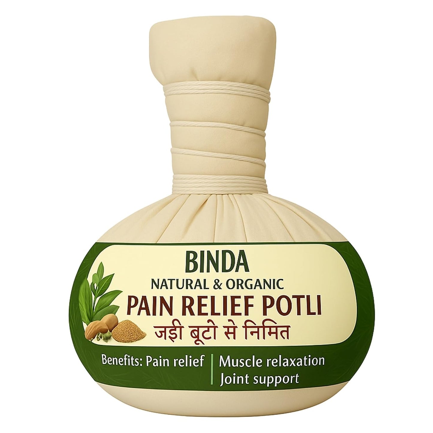 Pain Relief Potli for Knee Pain Back Pain Shoulder Pain (165 Gm) | Natural Ayurvedic Herbal Manual Massager Potli Muscles Relaxation Neck Back Legs | Increase Blood Circulation for Men Women