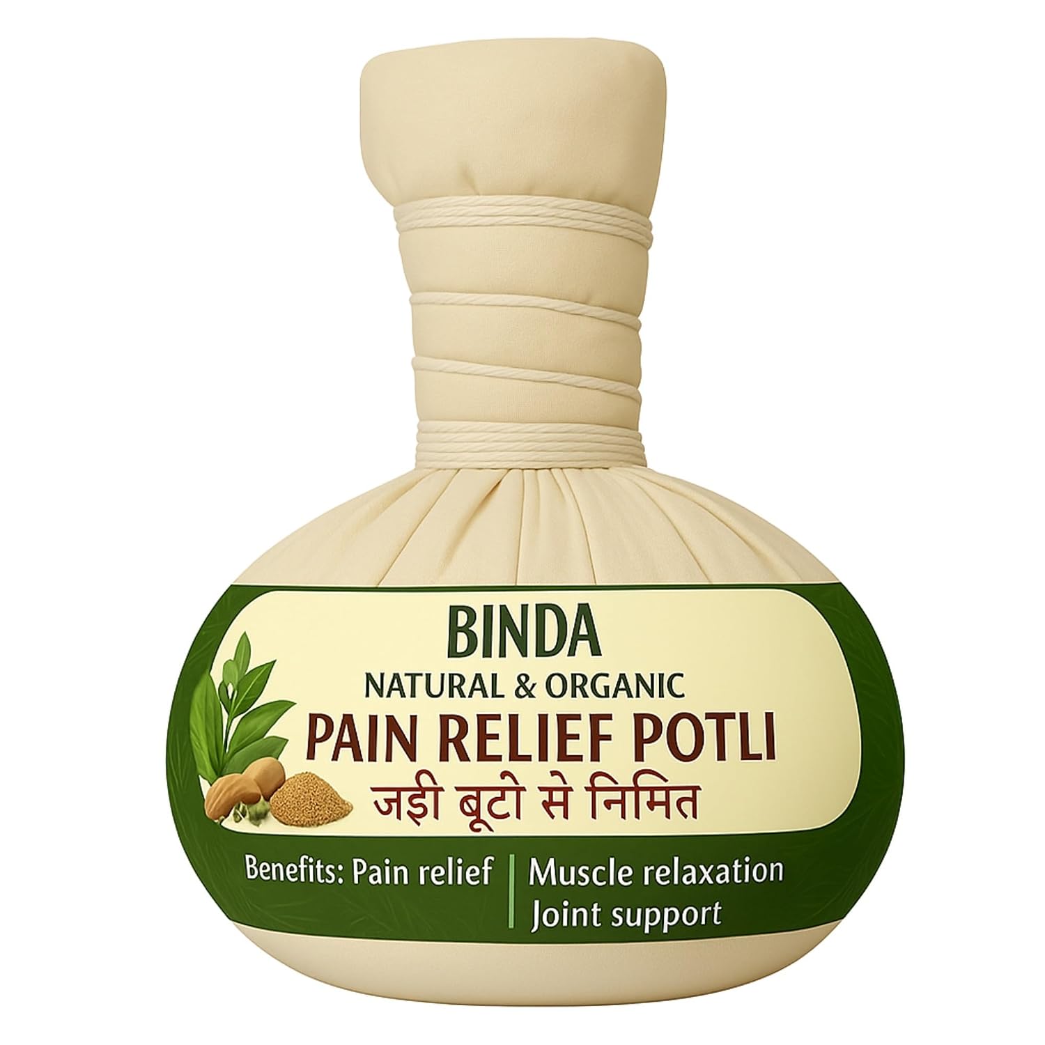 Pain Relief Potli for Knee Pain Back Pain Shoulder Pain (165 Gm) | Natural Ayurvedic Herbal Manual Massager Potli Muscles Relaxation Neck Back Legs | Increase Blood Circulation for Men Women