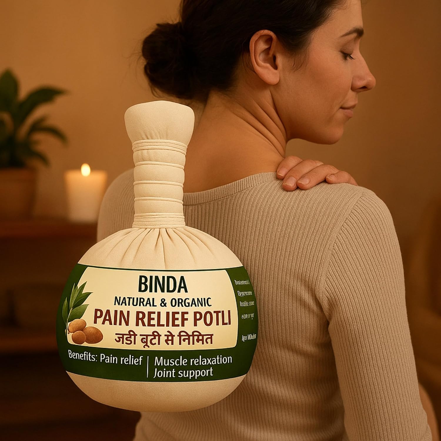 Pain Relief Potli for Knee Pain Back Pain Shoulder Pain (165 Gm) | Natural Ayurvedic Herbal Manual Massager Potli Muscles Relaxation Neck Back Legs | Increase Blood Circulation for Men Women