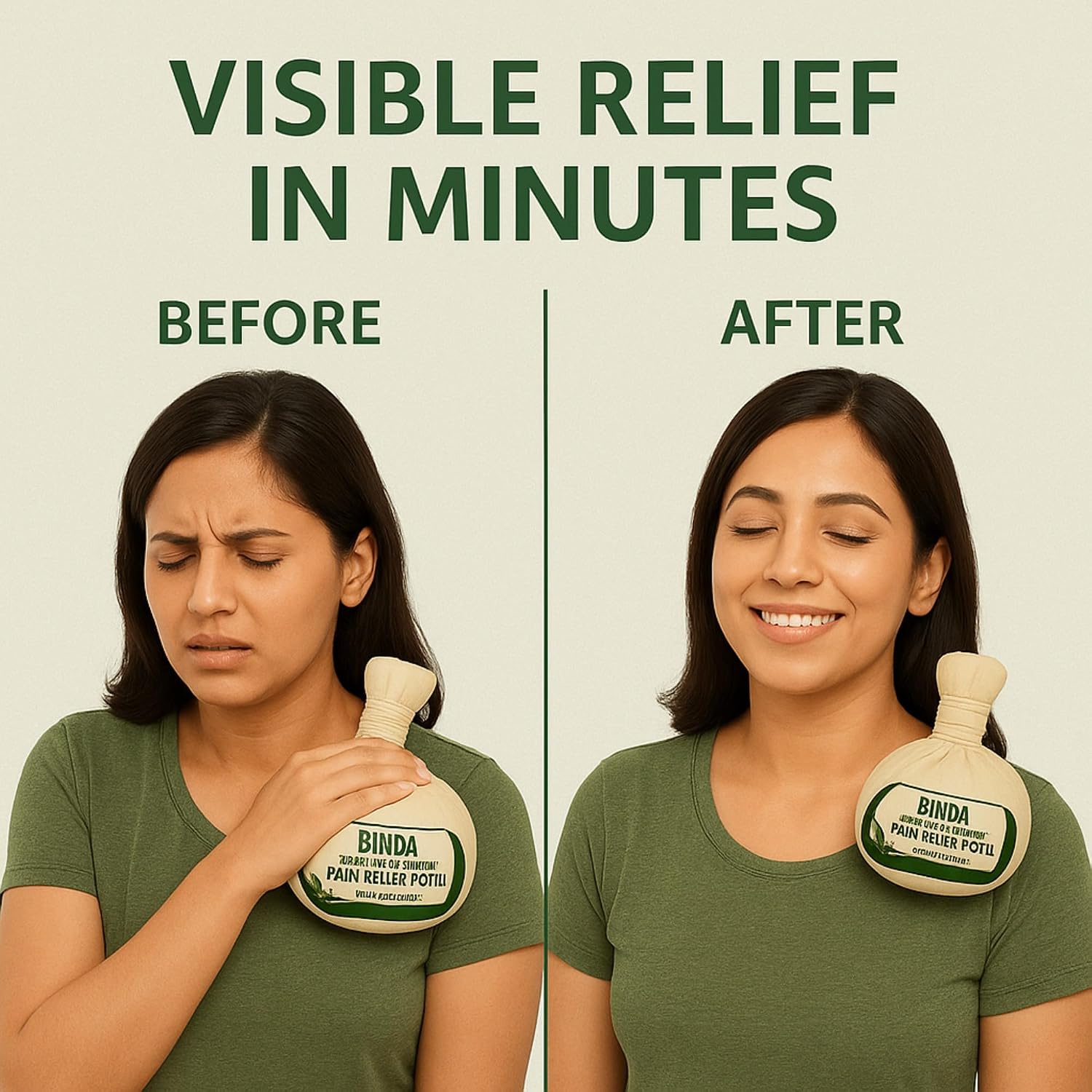 Pain Relief Potli for Knee Pain Back Pain Shoulder Pain (165 Gm) | Natural Ayurvedic Herbal Manual Massager Potli Muscles Relaxation Neck Back Legs | Increase Blood Circulation for Men Women
